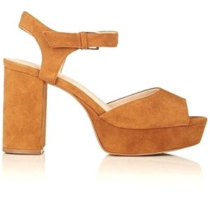 Barneys New York Peggy Platformed Suede Sandal